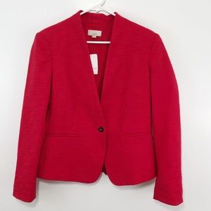 NWT LOFT Textured Collarless Blazer